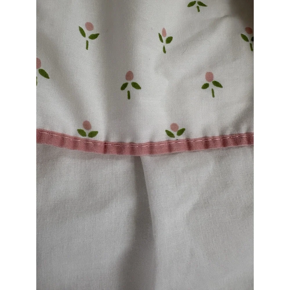 Laura Ashley Castleberry Pink Tulip King Size Dust Ruffle Layered Bedskirt